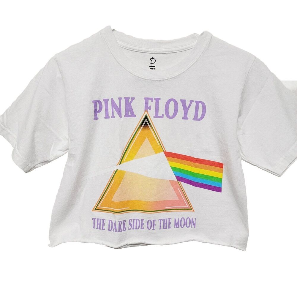 Pink Floyd The Dark Side of the Moon 1973 North America Tour Cropped Shirt Smal